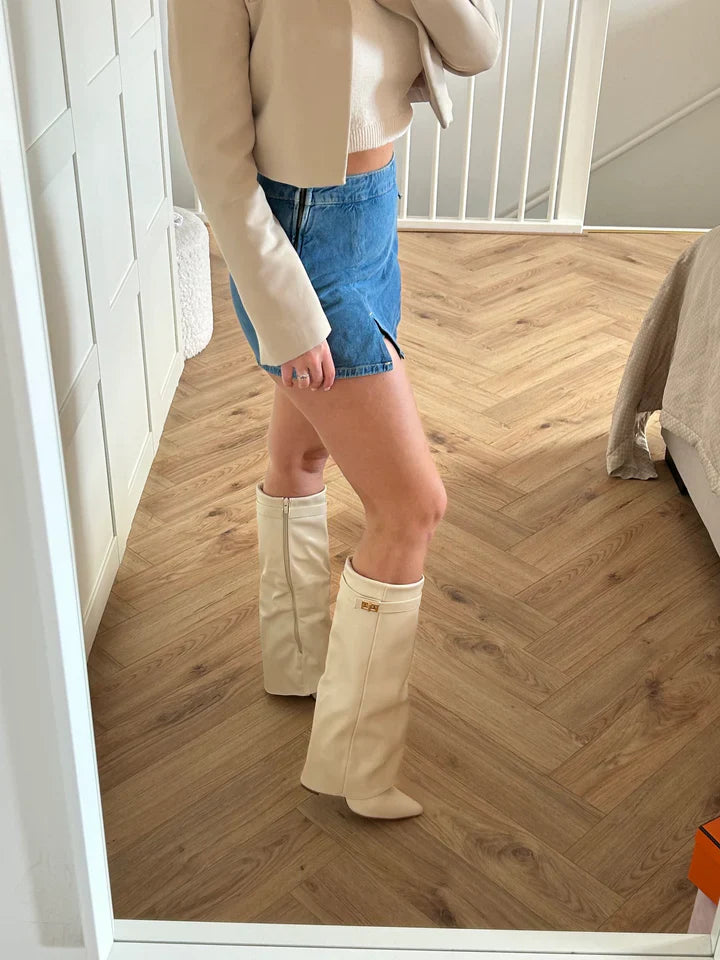 Eclipse Boots™ - Slät beige läder