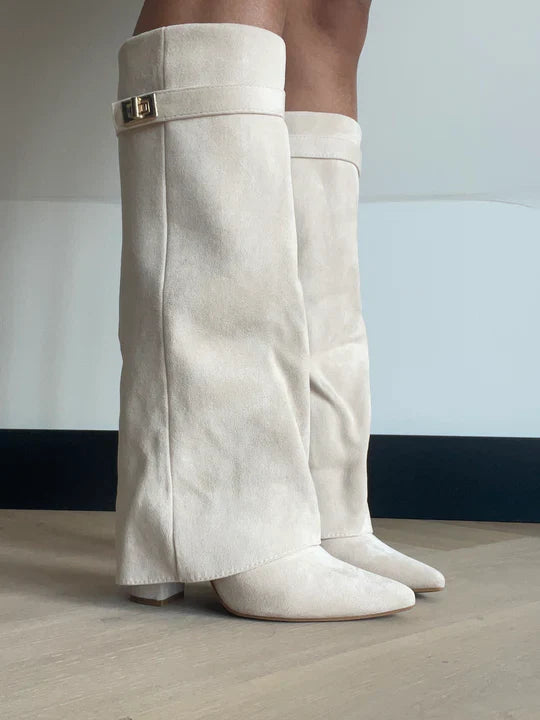 Eclipse-Stiefel™ - Cremefarbenes Wildleder