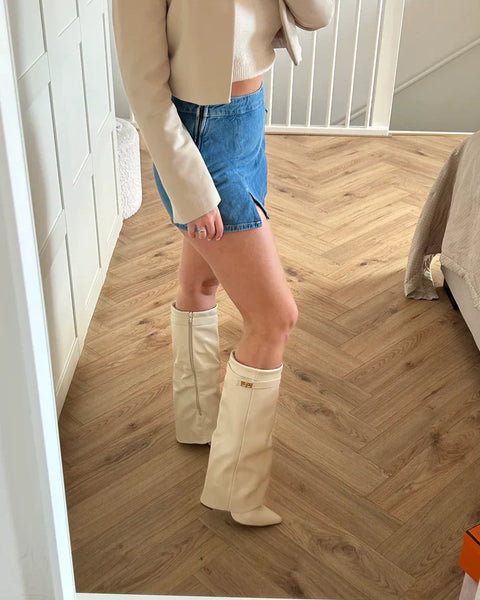 Eclipse Boots™ - Slät beige läder